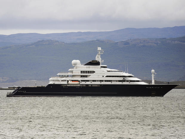 Microsoft co-founder Paul Allen's "Octopus" appears at anchor on Jan. 31, 2011, in Ushuaia Bay, Argentina. 