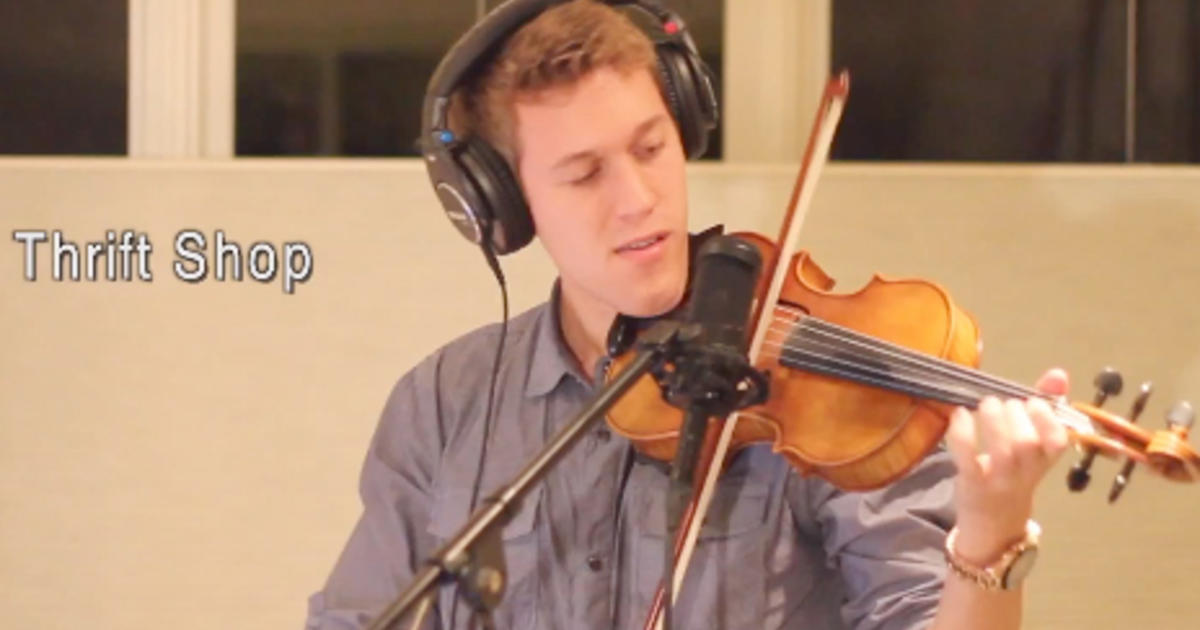 Violin cover of Macklemore and music made with paper - CBS News