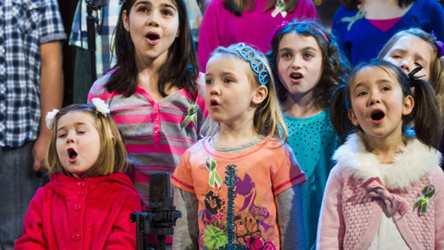 Children from Newtown, Conn. and Sandy Hook Elementary school perform "Somewhere Over the Rainbow" on ABC's "Good Morning America" on Tuesday, Jan. 15, 2013 in New York.  