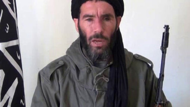 This image from video provided by the SITE Intel Group Jan. 17, 2013, purports to show militant militia leader Moktar Belmoktar. 