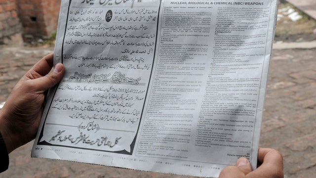 india, kashmir, newspaper, nuclear war, warning 