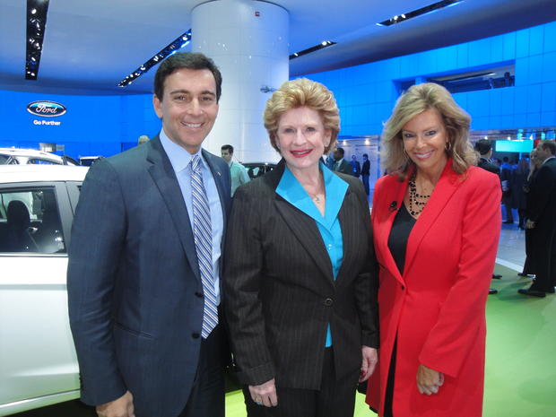 Mark Fields, Senator Debbie Stabenow and Carol Cain 
