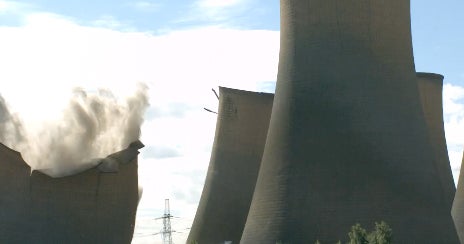 Watch cooling towers collapse in super slowmotion CBS News