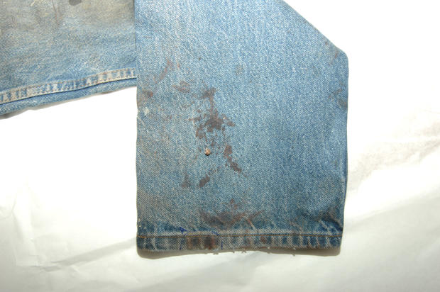 Brian Pennington's bloody jeans 