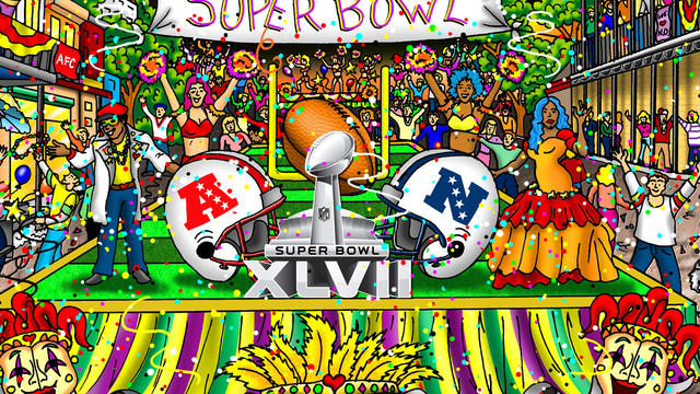 Super Bowl artist Charles Fazzino 