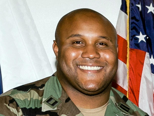 A photo released by the Los Angeles Police Department shows three images of suspect Christopher Dorner, a former Los Angeles officer. Police have launched a massive manhunt for the former Los Angeles officer suspected of killing a couple over the weekend  