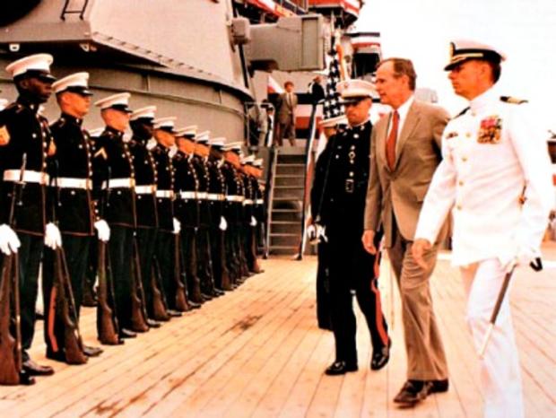 USS Iowa president george bush Pacific Battleship Center 