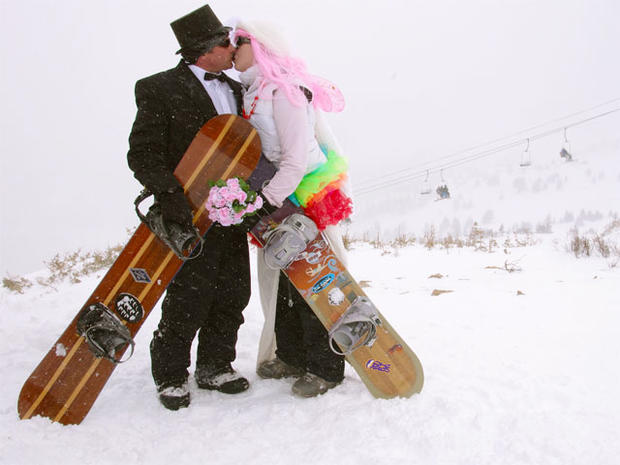 Loveland Ski Area Valentine's Day Wedding 