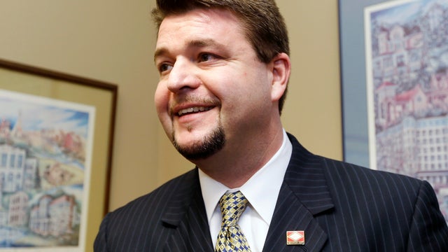 Ark. State Sen. Jason Rapert, R-Conway, sponsored tough anti-abortion rights law just adopted by state's lawmakers over governor's veto. 