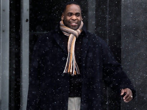 In this Jan. 25, 2013 file photo, former Detroit Mayor Kwame Kilpatrick leaves federal court in Detroit.