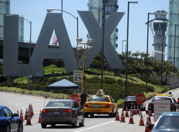 Los Angeles Airport LAX sign 