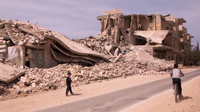 Maarat Nouman, a town in northern Syria, is a civilian area that is randomly targeted by government forces. 