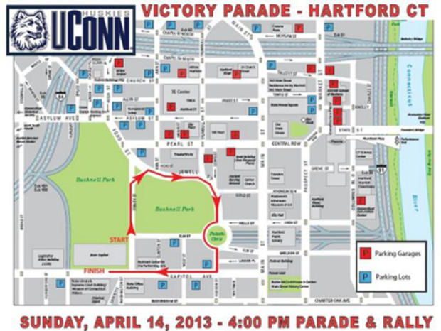UConn Women's Basketball Championship Parade Route 