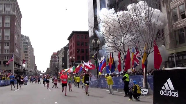 First Boston marathon explosion caught on tape 