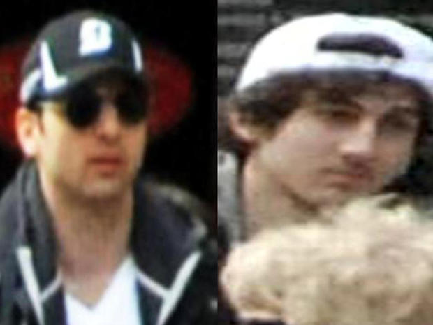 Two men identified by the FBI as suspects in the Boston Marathon bombings 