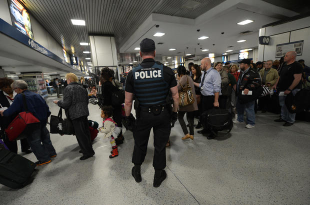 Police Guard Penn Station As Manhunt Continues In Boston For Marathon Bombing Suspect 