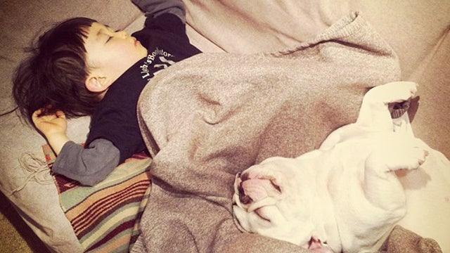 Tasuku and his best friend Muu 