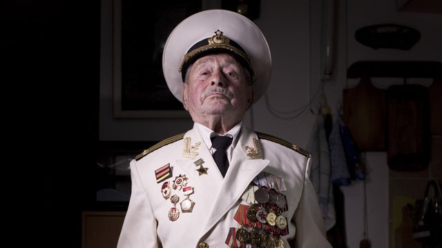 In this photo made on Thursday, April 11, 2013, Soviet Jewish World War Two veteran Yaakov Vilkovich, 90, poses for a portrait at his house in the southern Israeli city of Ashdod. Vilkovich joined the Red Army in 1941, served in the 31st Army&acirc; 