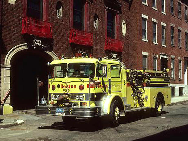 Lime Green Boston Fire Truck 