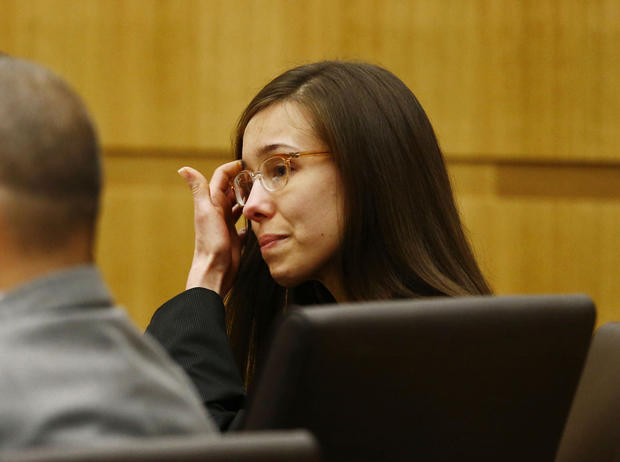 Jodi Arias reacts after she was found of guilty of first degree murder in the gruesome killing her one-time boyfriend, Travis Alexander 