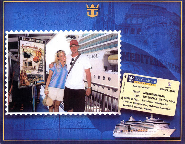 On June 29, 2005, the newlyweds aboard Royal Caribbean's Brilliance of the Seas set sail from Barcelona, Spain.   