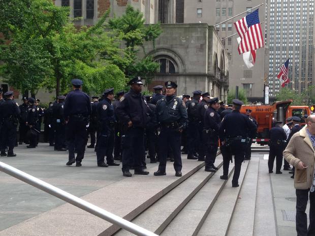 NYPD Officers Ahead Of President Obama's Visit 