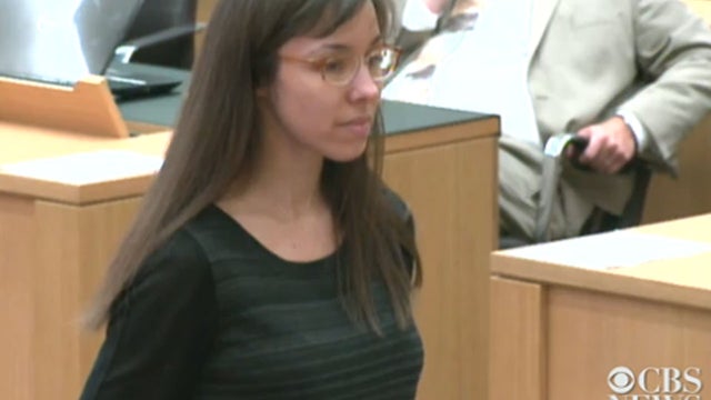 Jodi Arias reacts after she was found of guilty of first-degree murder in the gruesome killing her one-time boyfriend, Travis Alexander. 