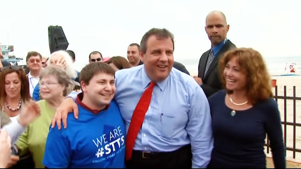 N.J. Gov. Christie reopens the Jersey shore 