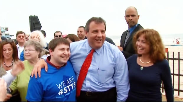 N.J. Gov. Christie reopens the Jersey shore 