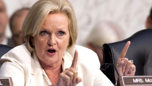 Missouri Democrat Senator Claire McCaskill questions a panel of the Joint Chiefs of Staff and their legal counsels regarding sexual assault in the military. 