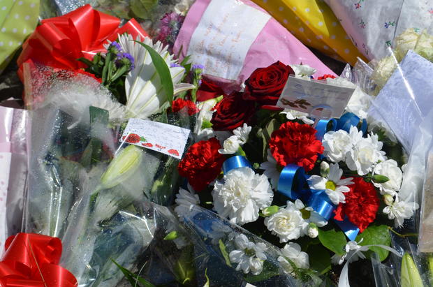 Letters are left outside the Royal Artillery Barracks for Drummer Lee Rigby  