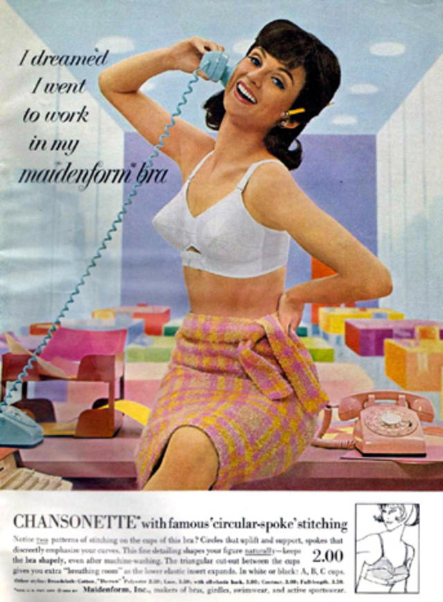Vintage Lingerie Ad for 1962 Formfit laughter Bra That Formfit Feeling 