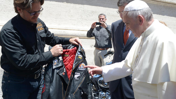 Pope Francis blesses Harley-Davidsons 