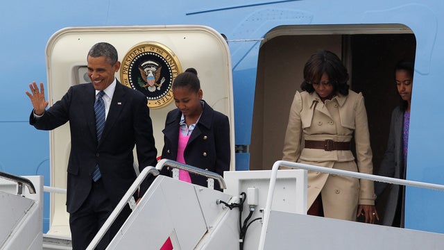 President Obama and his family arrive at Belfast, Northern Ireland 