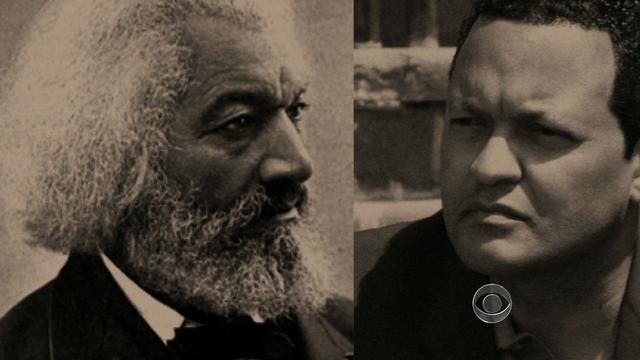 Frederick Douglass and his descendent, Ken Morris. 