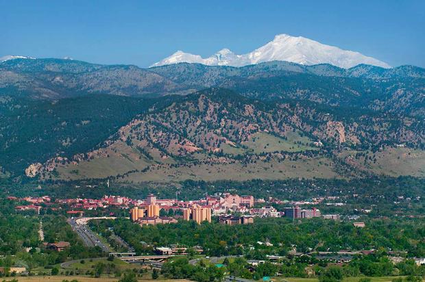 University Of Colorado Campus In Spring In Boulder Generic CU Longs Peak 