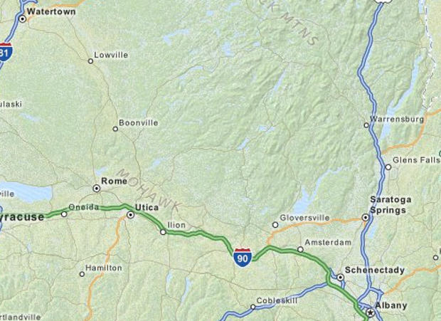 The Mohawk Valley (image credit: MapQuest) 