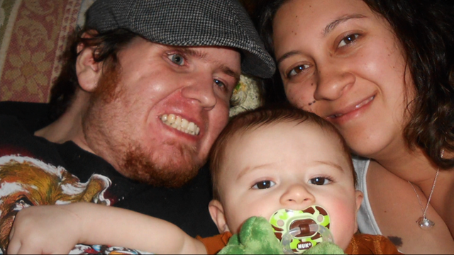 Katie and Caleb Medlie with their son, Hugo. 