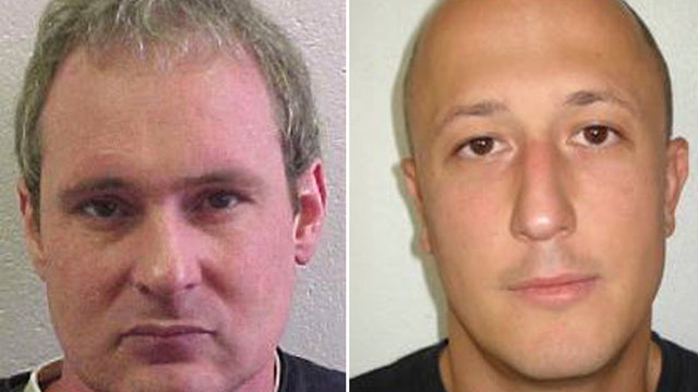 The combo of undated wanted photos issued by the police in Vaud, western Switzerland, shows fugitives Adrian Albrecht, left, and Milan Poparovic who escaped from a Swiss prison on July 25, 2013, after accomplices rammed a gate and fired at guards, police  