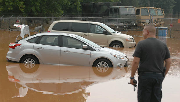 Heavy rains caused massive flooding in North Carolina Sunday, July 28, 2013. 