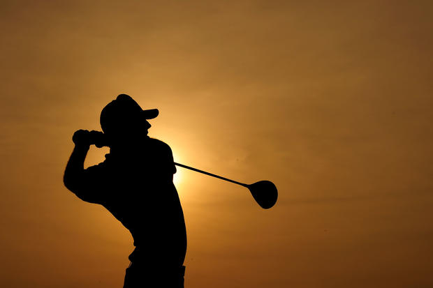 golfer, golfing, golf, silhouette 