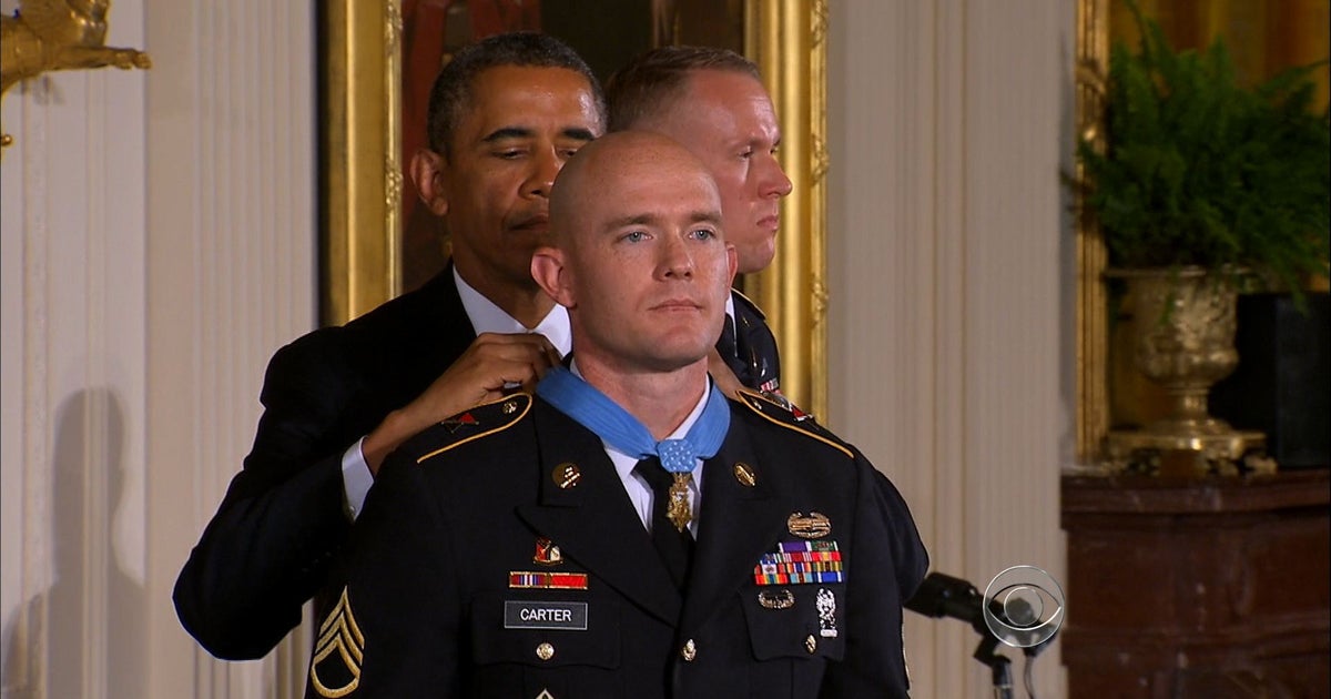 Obama awards Medal of Honor to Army Staff Sgt. Ty Carter - CBS News