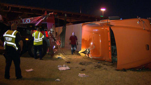 Overturned Milk Truck 