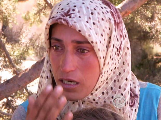 Iman fled Syria three weeks ago after her five-month-old daughter was killed. 