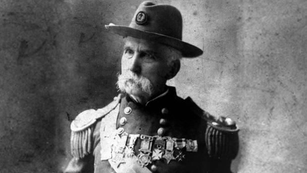 Joshua Chamberlain, wearing his Congressional Medal of Honor. 