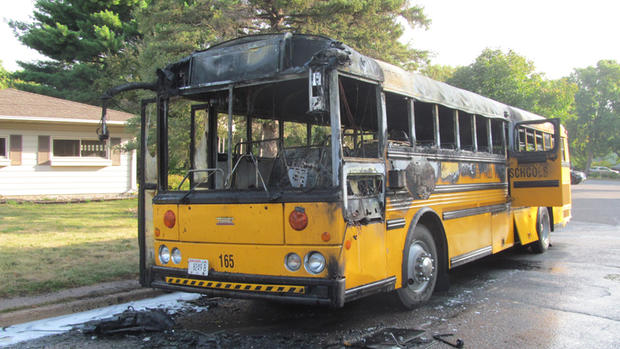 Bus Fire In River Falls, Wis. 
