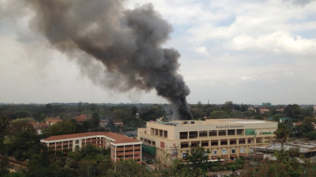 Smoke rises from the Westgate Mall in Nairobi  