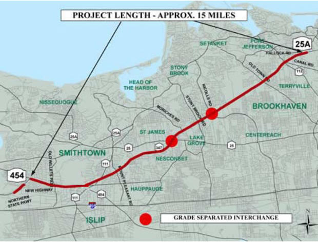 Route 347 construction project map 