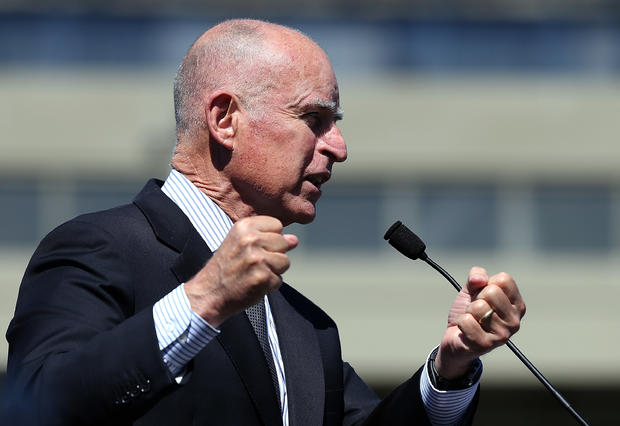 California Gov. Brown Holds Press Conf. On Expansion Of Electric Vehicle Market 