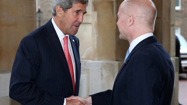 William Hague, John Kerry  